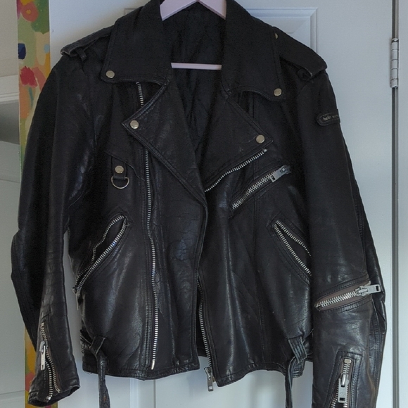 Jackets & Blazers - Black Leather Biker Jacket